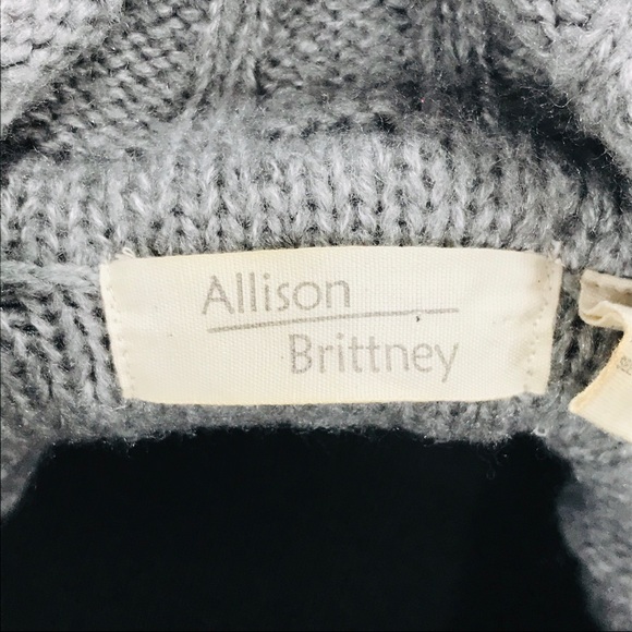 Allison Brittany Cowl Neck Sweater, Gray, Large - Picture 4 of 7